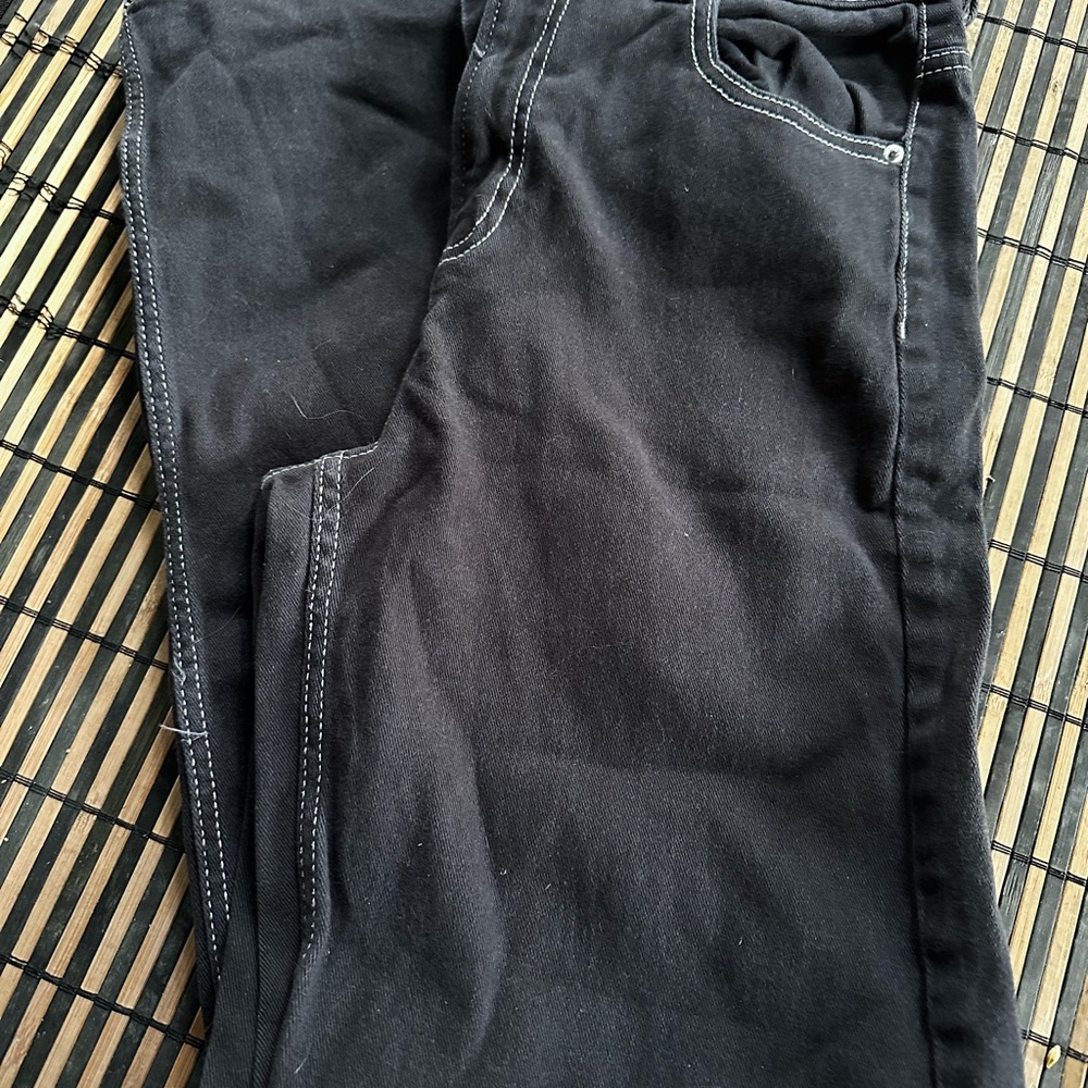 H&M Black Straight Leg Denim Jeans